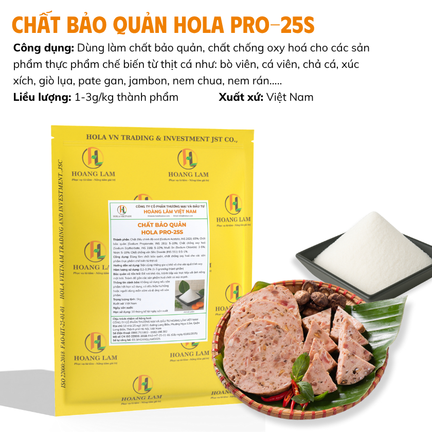 thanh phan chat bao quan hola pro 25s